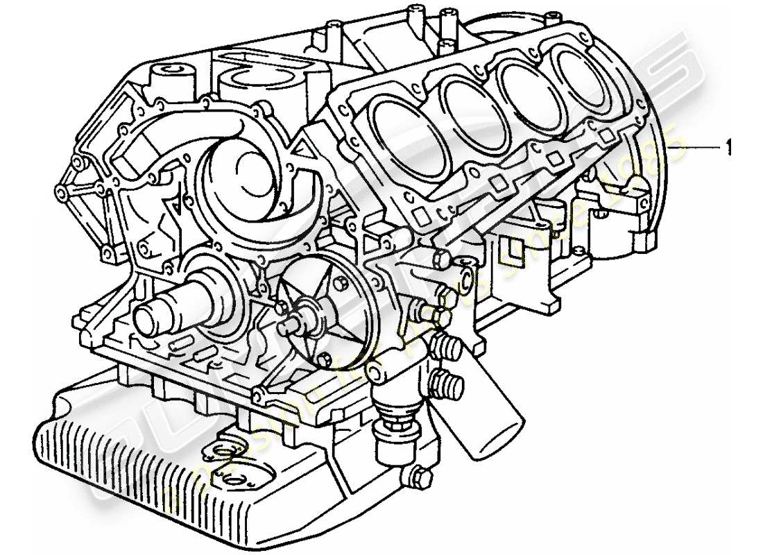 a part diagram from the porsche 1967 (refurbished and exchange catalogue) parts catalogue