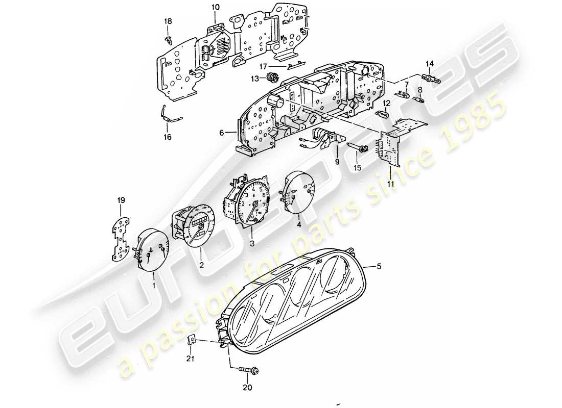 a part diagram from the porsche 944 parts catalogue