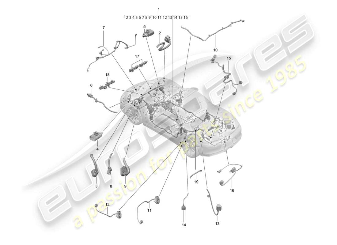a part diagram from the porsche 2015 (981 boxster) parts catalogue