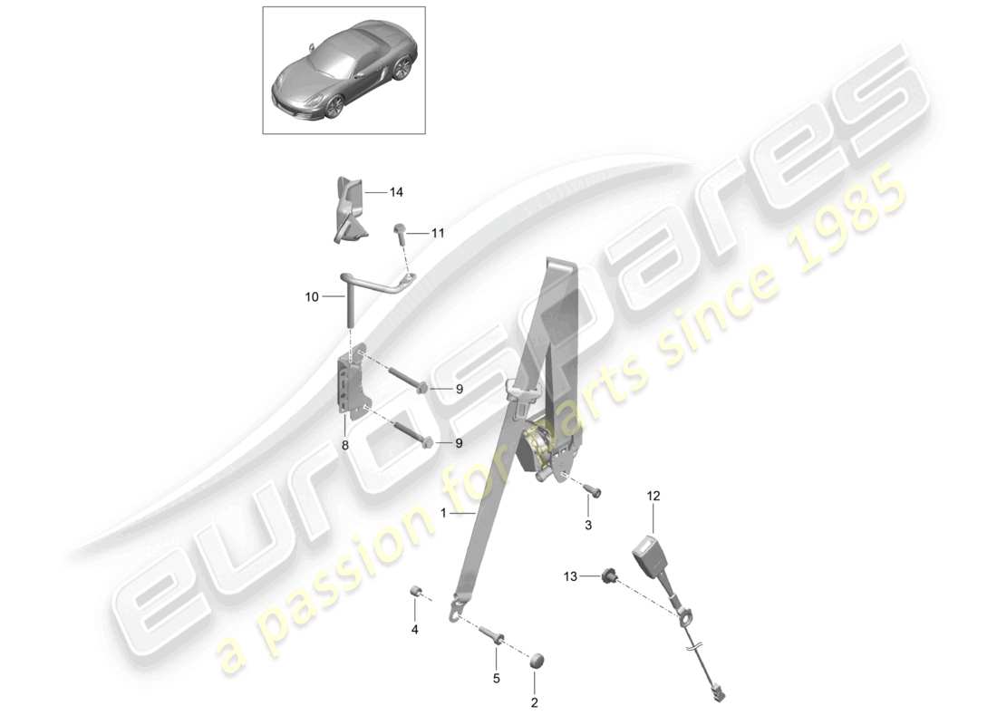 a part diagram from the porsche boxster parts catalogue