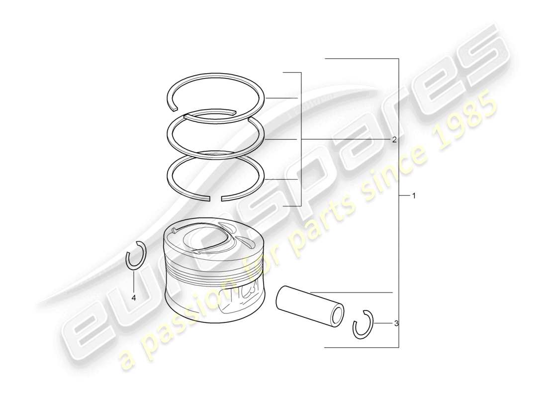 a part diagram from the porsche 2009 (cayenne e1 9pa) parts catalogue