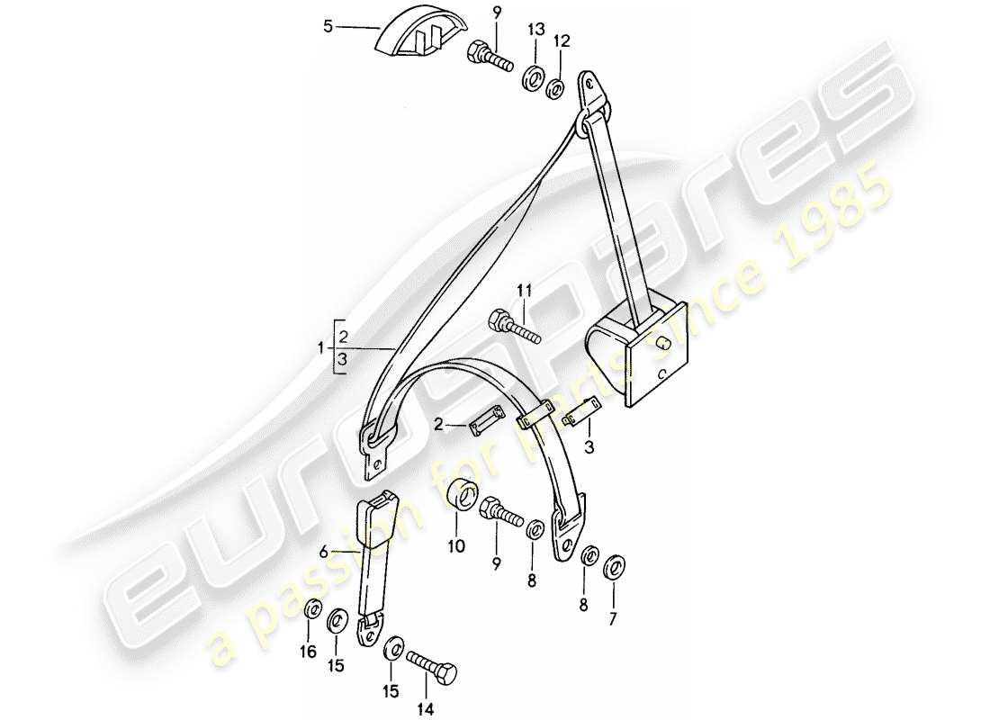 a part diagram from the porsche 968 parts catalogue