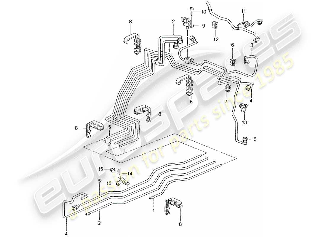 a part diagram from the porsche 2001 (996) parts catalogue