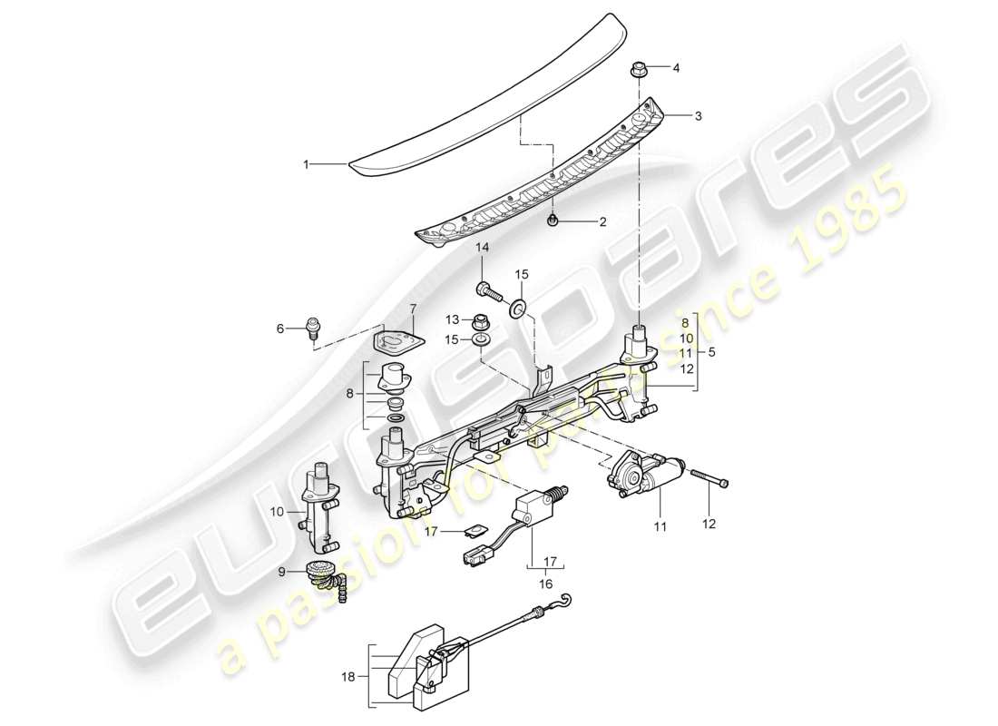 a part diagram from the porsche 2007 (987 cayman) parts catalogue