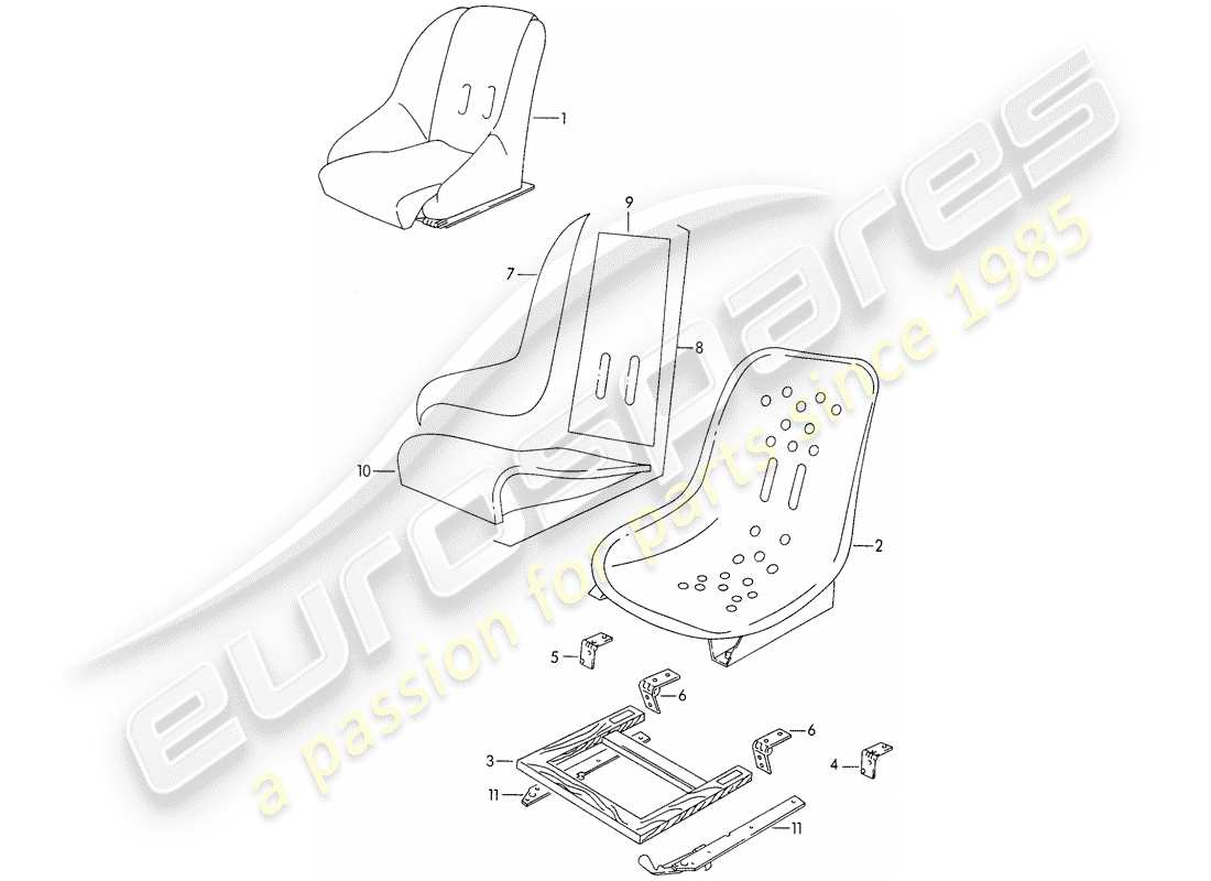 a part diagram from the porsche 1957 (356/356a) parts catalogue