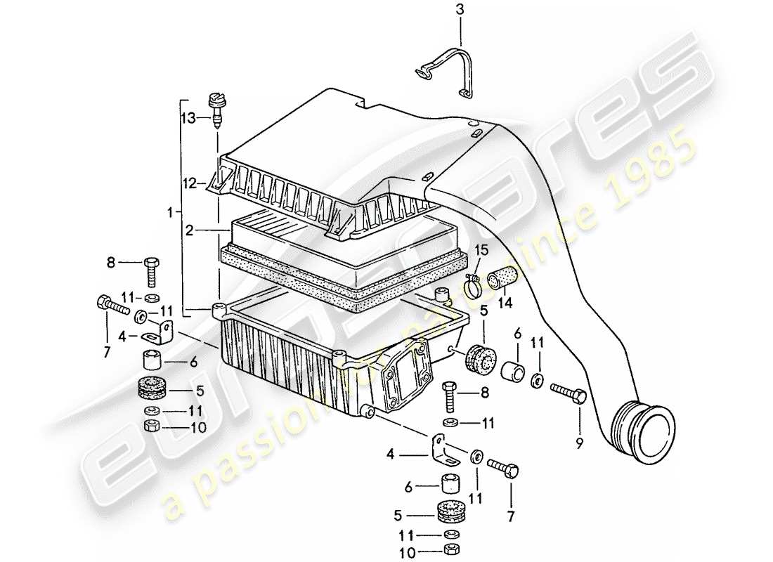 VIEW PARTS DIAGRAMS FROM THE PORSCHE 944 PARTS CATALOGUE a part diagram from the porsche 944 parts catalogue