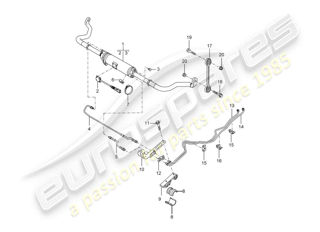 a part diagram from the porsche cayenne parts catalogue
