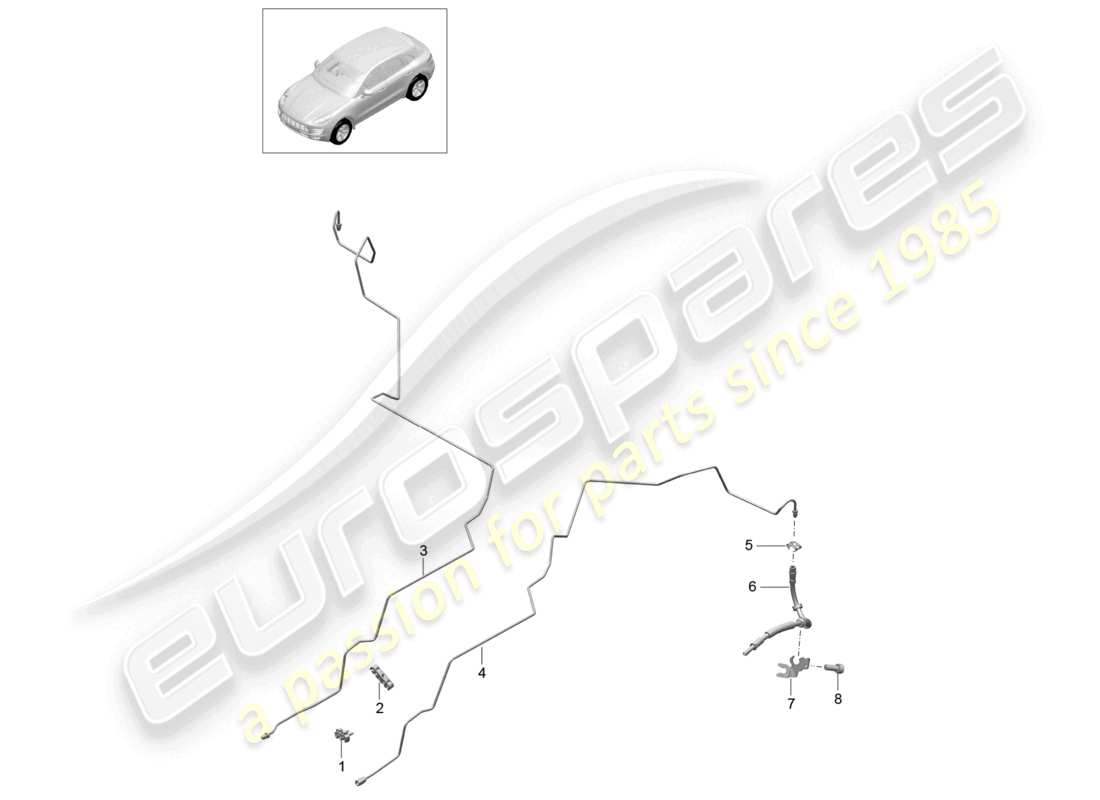 a part diagram from the porsche 2015 (macan) parts catalogue
