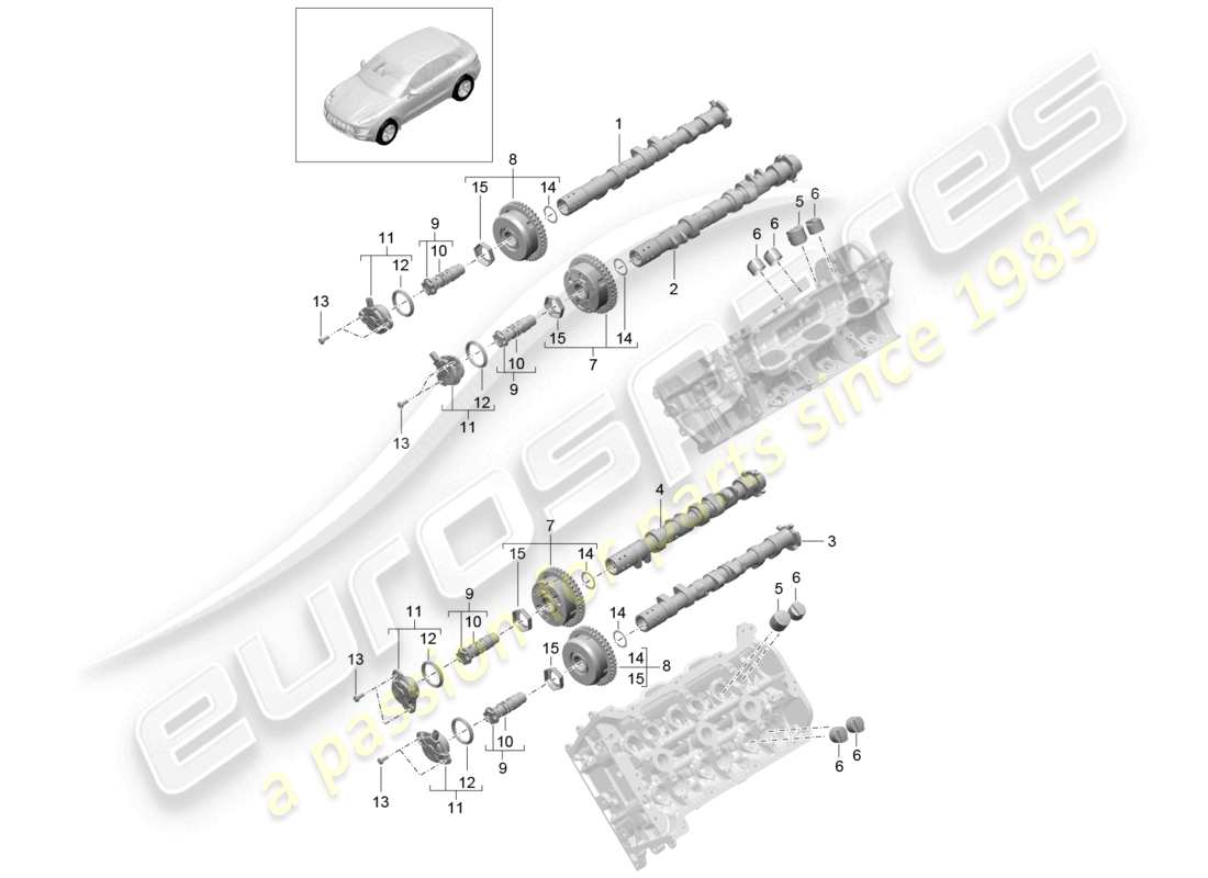 a part diagram from the porsche 2018 (macan) parts catalogue