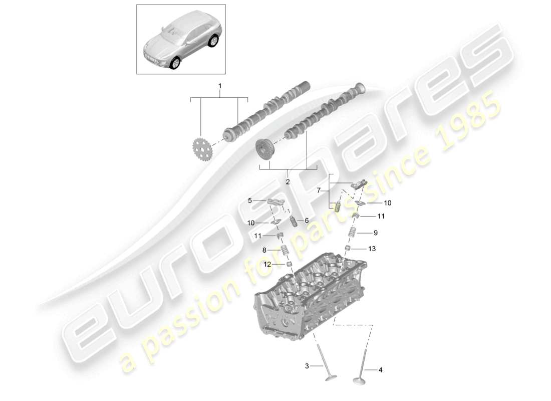 a part diagram from the porsche 2016 (macan) parts catalogue