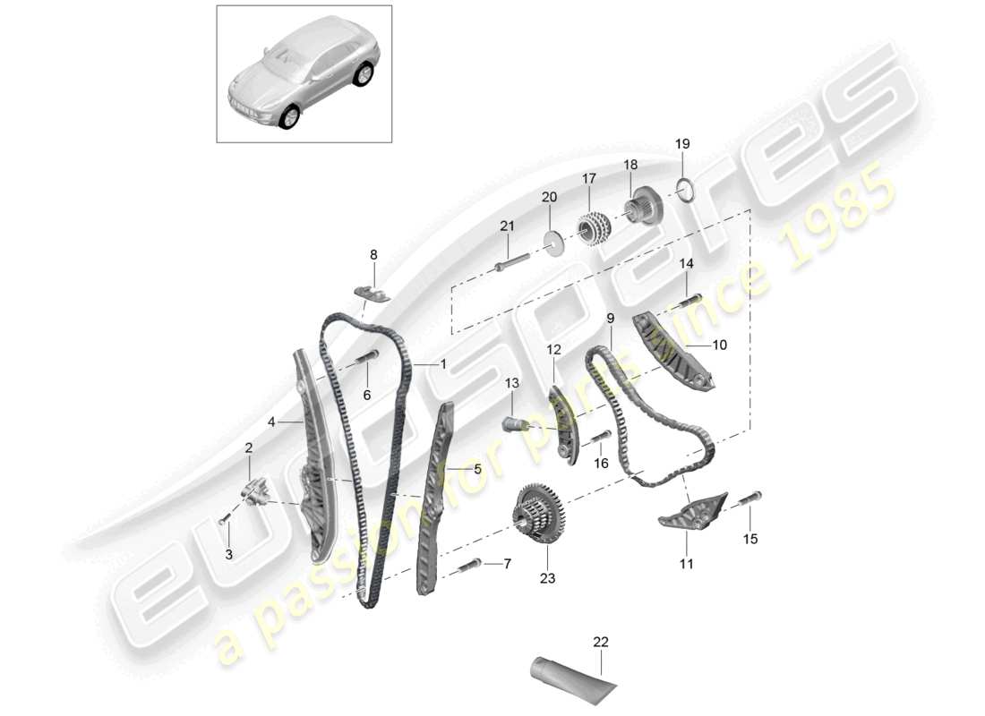 a part diagram from the porsche 2016 (macan) parts catalogue