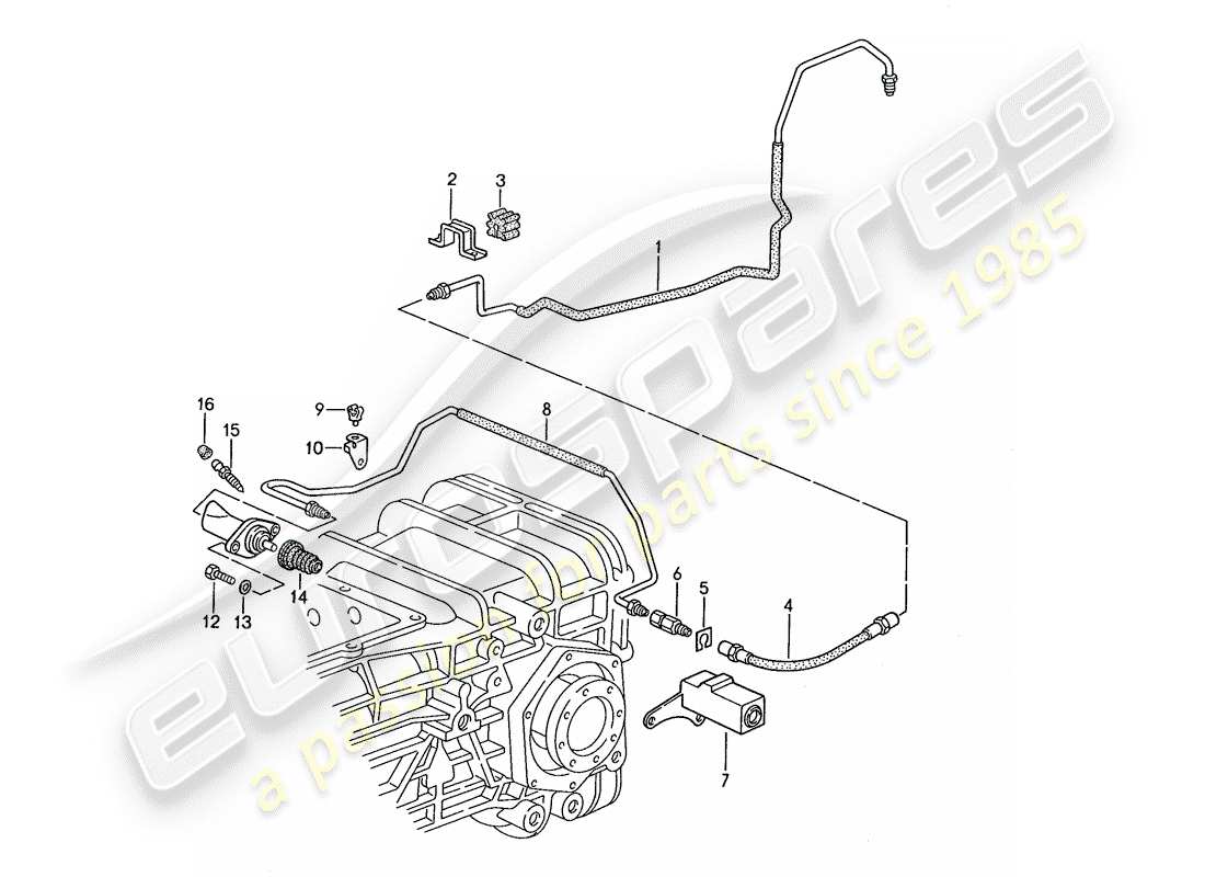 a part diagram from the porsche 1989 (928) parts catalogue