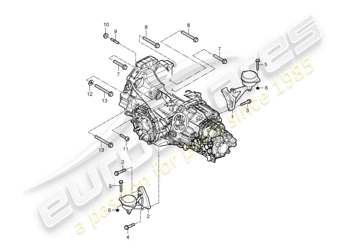 a part diagram from the porsche cayman parts catalogue