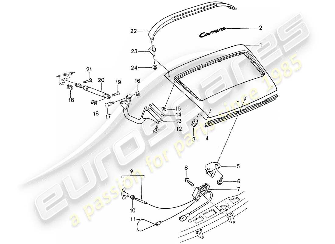 a part diagram from the porsche 1995 (993) parts catalogue