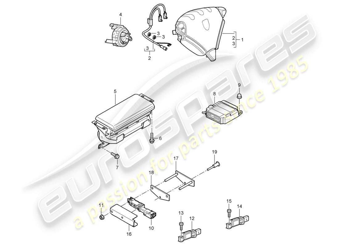 a part diagram from the porsche 2006 (cayenne e1 9pa) parts catalogue