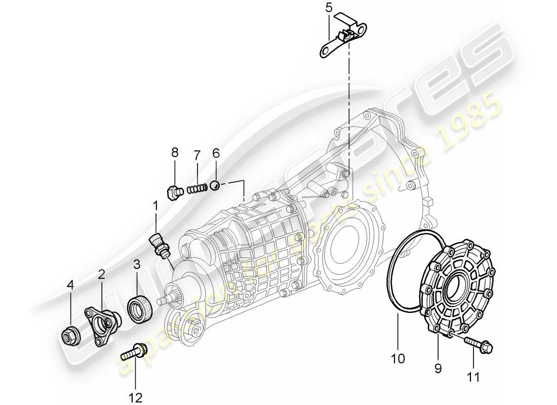 a part diagram from the porsche 996 parts catalogue
