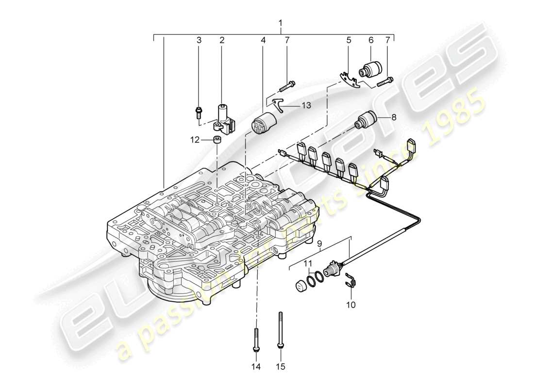 a part diagram from the porsche 2008 (987 cayman) parts catalogue