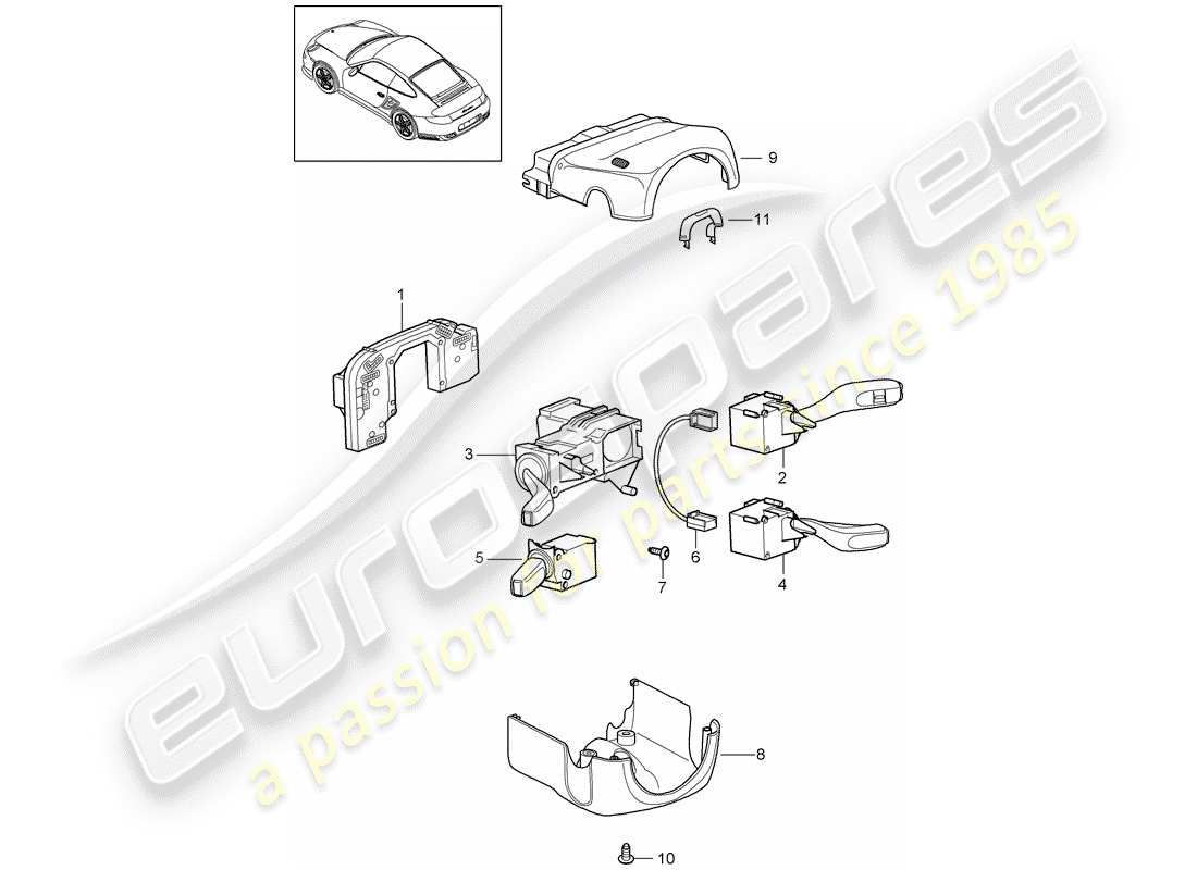 a part diagram from the porsche 997 parts catalogue