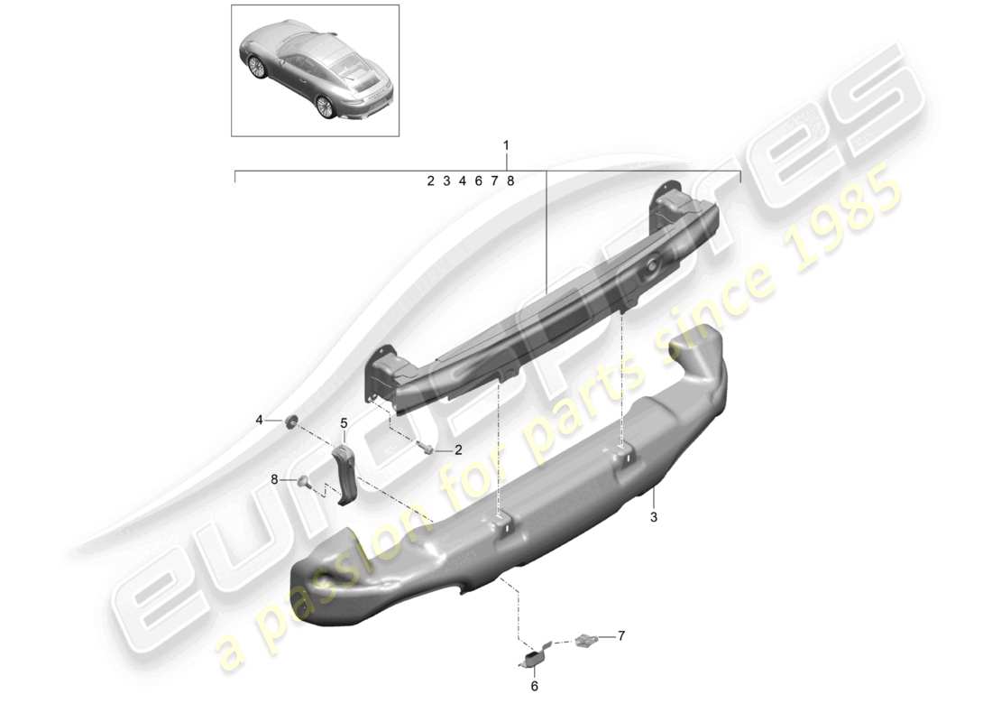 a part diagram from the porsche 2018 (991-2) parts catalogue