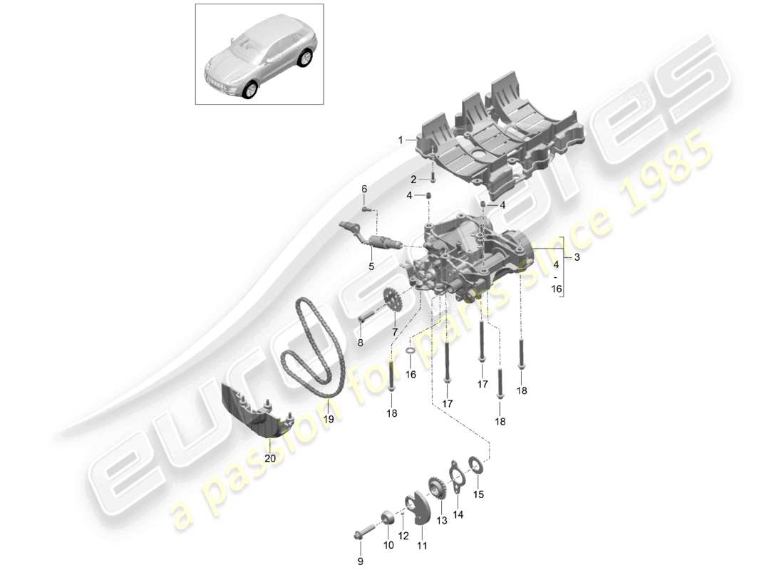a part diagram from the porsche macan parts catalogue