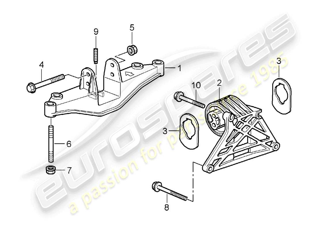 a part diagram from the porsche 2008 (987 boxster) parts catalogue