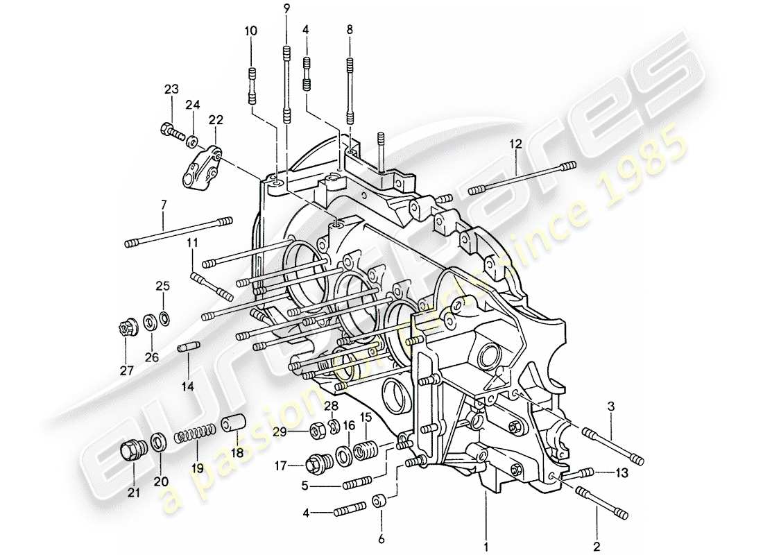 a part diagram from the porsche 959 parts catalogue