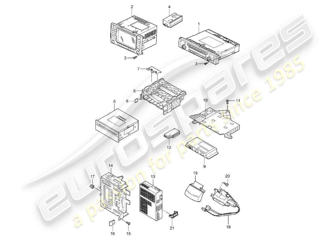 a part diagram from the porsche cayenne parts catalogue