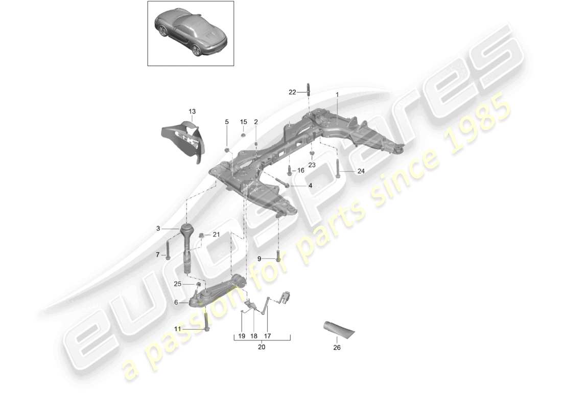 a part diagram from the porsche boxster parts catalogue
