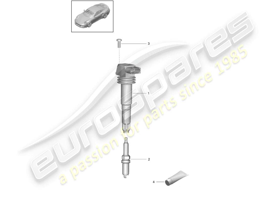 a part diagram from the porsche 2014 (991-1 turbo) parts catalogue