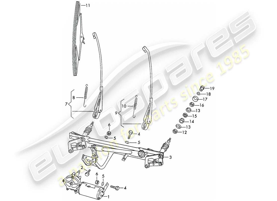 a part diagram from the porsche 1966 (911/912) parts catalogue