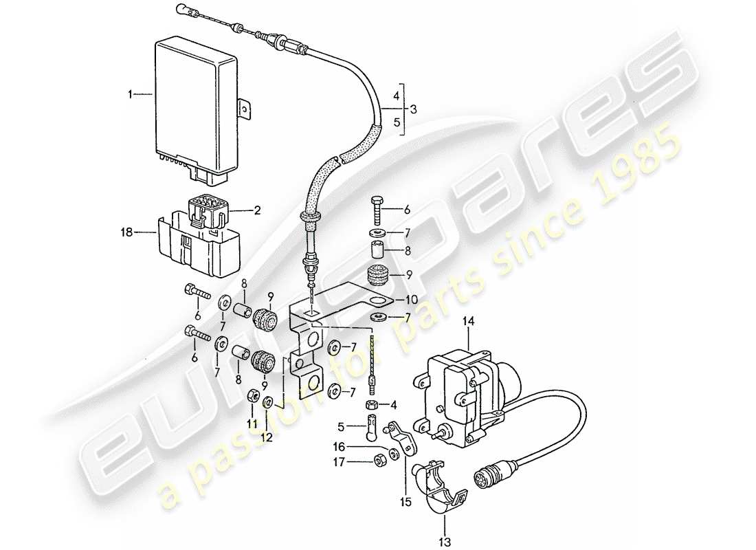 a part diagram from the porsche 1988 (928) parts catalogue