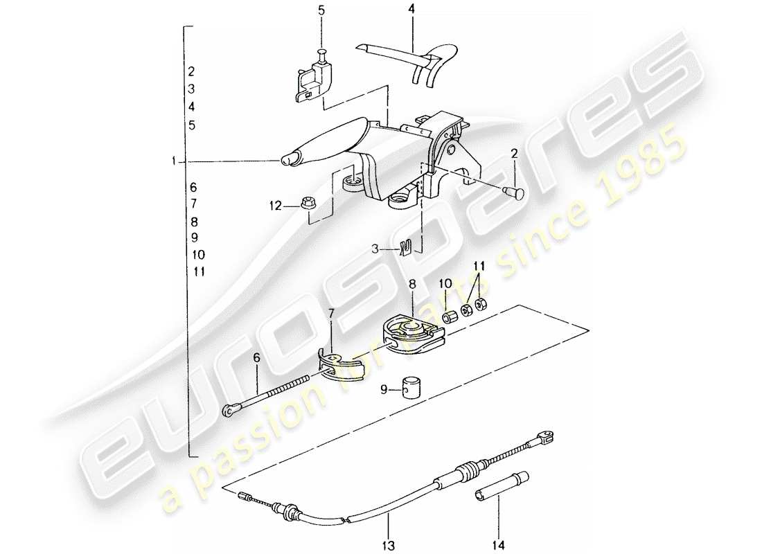 a part diagram from the porsche 2004 (996) parts catalogue