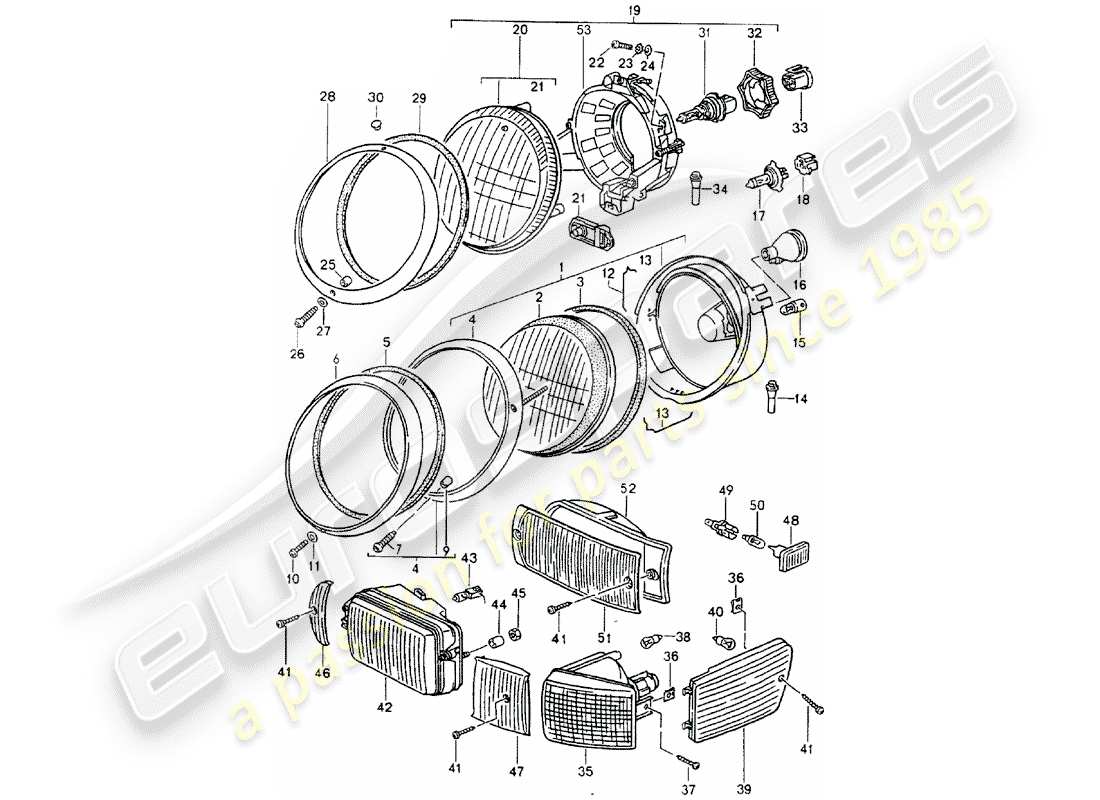 a part diagram from the porsche 964 parts catalogue
