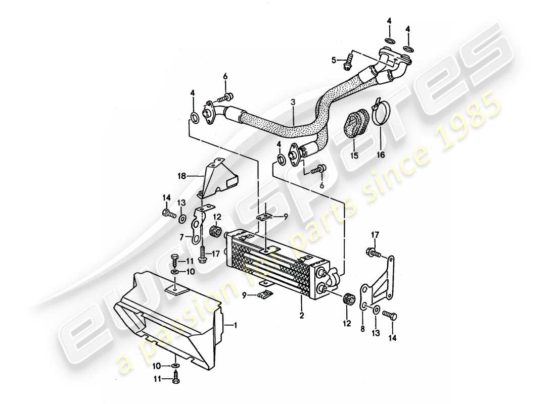 a part diagram from the porsche 968 parts catalogue