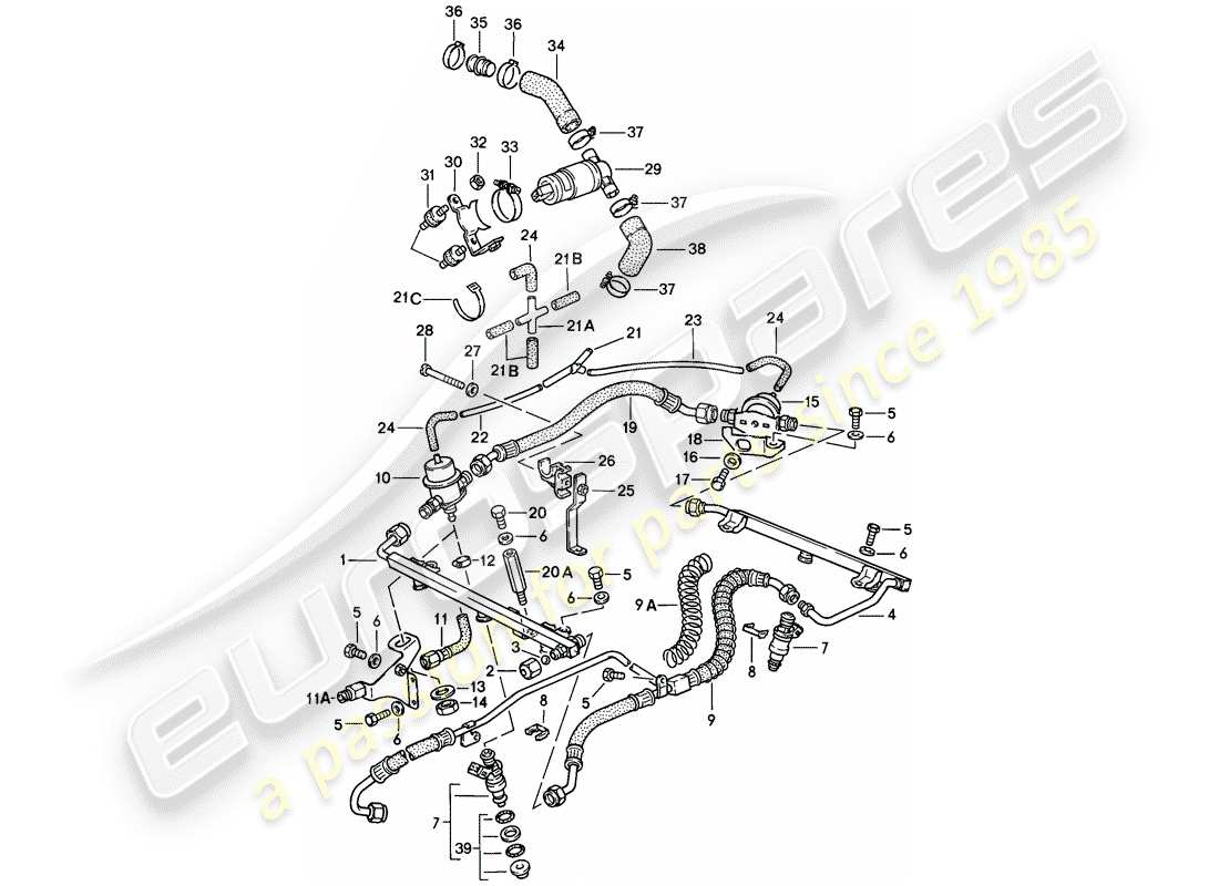a part diagram from the porsche 1987 (911) parts catalogue