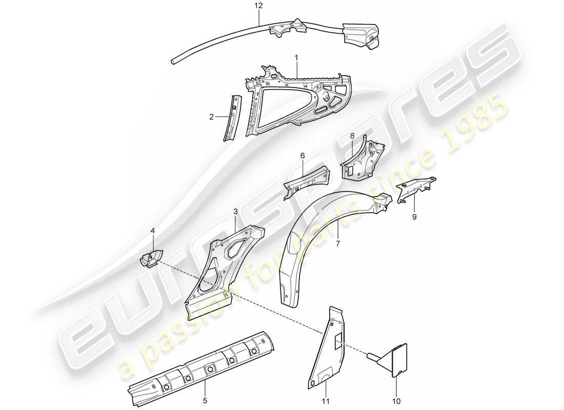 a part diagram from the porsche 996 parts catalogue