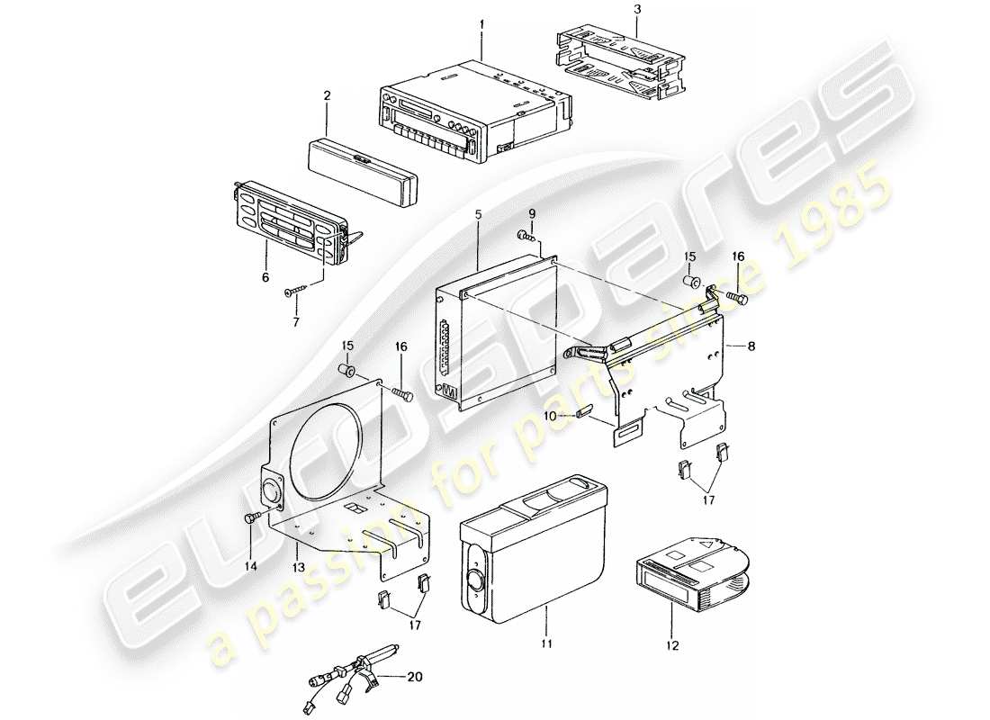 a part diagram from the porsche 1998 (996) parts catalogue
