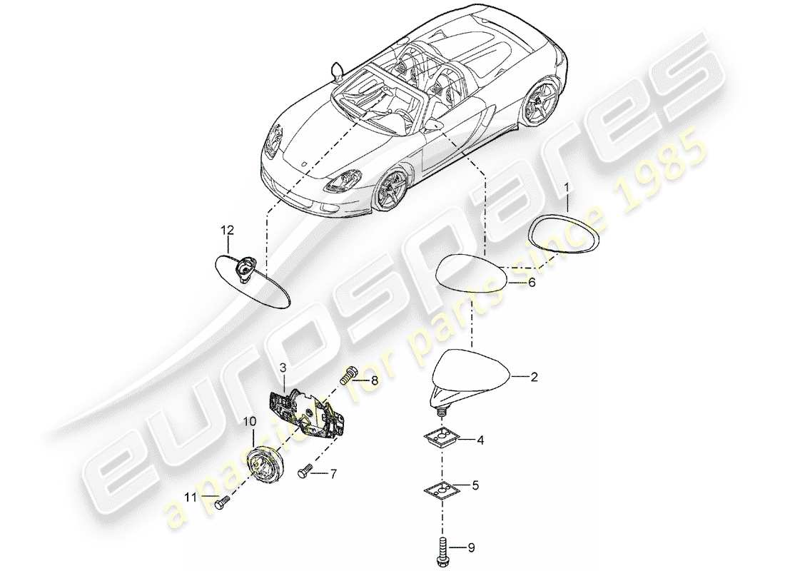 a part diagram from the porsche 2005 (carrera gt) parts catalogue