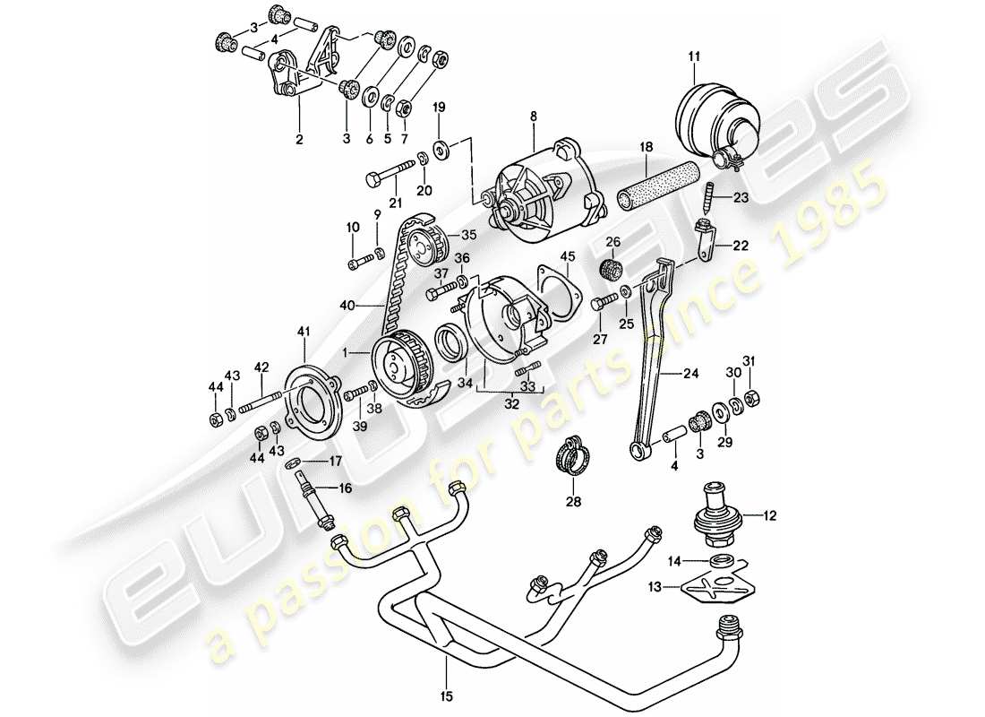 a part diagram from the porsche 1987 (911) parts catalogue