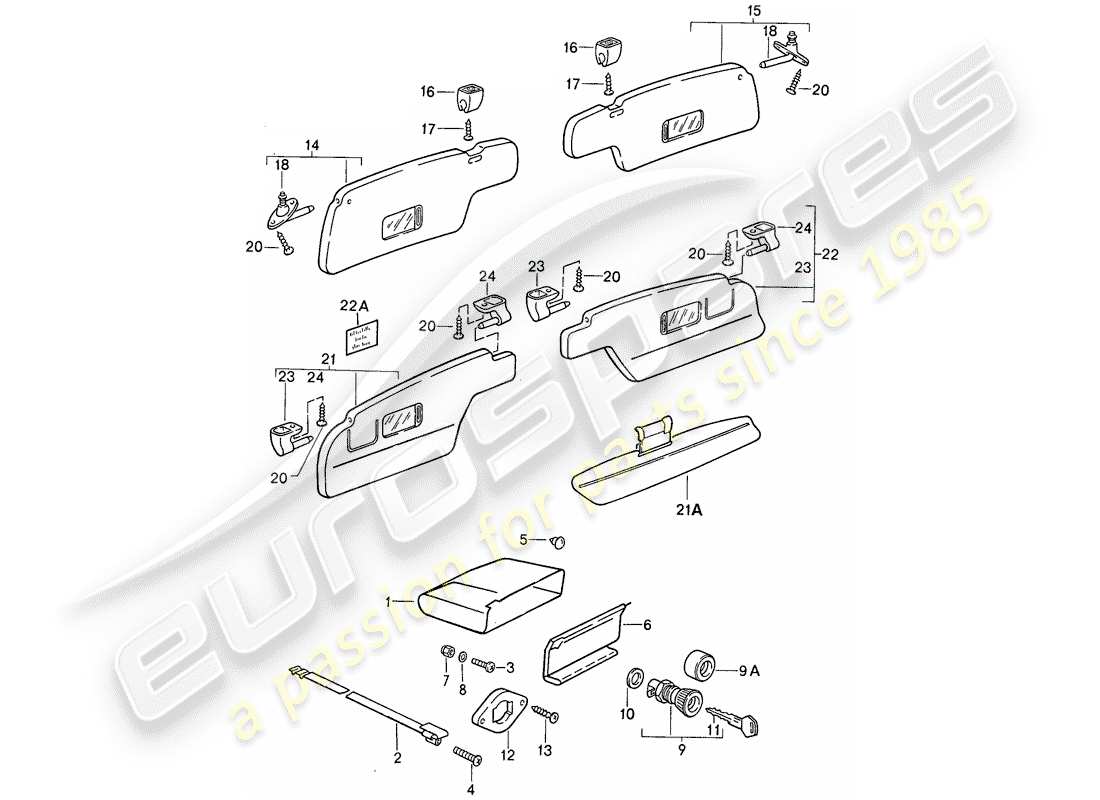 a part diagram from the porsche 1989 (911) parts catalogue