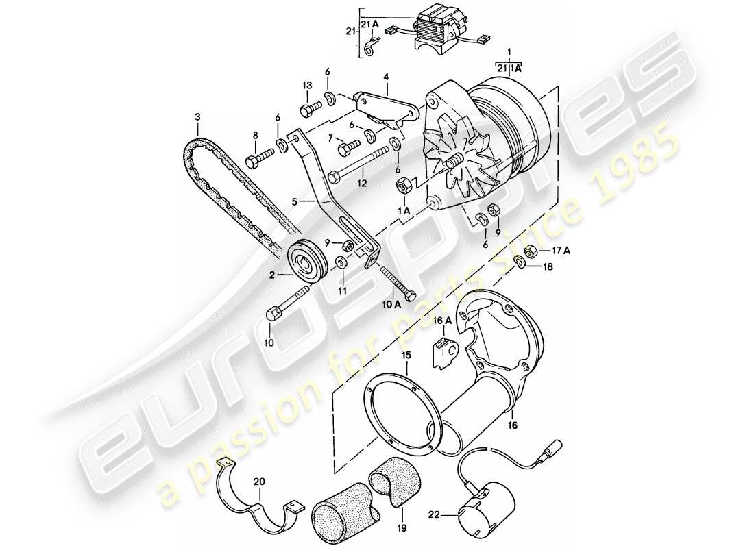 a part diagram from the porsche 1986 (928) parts catalogue