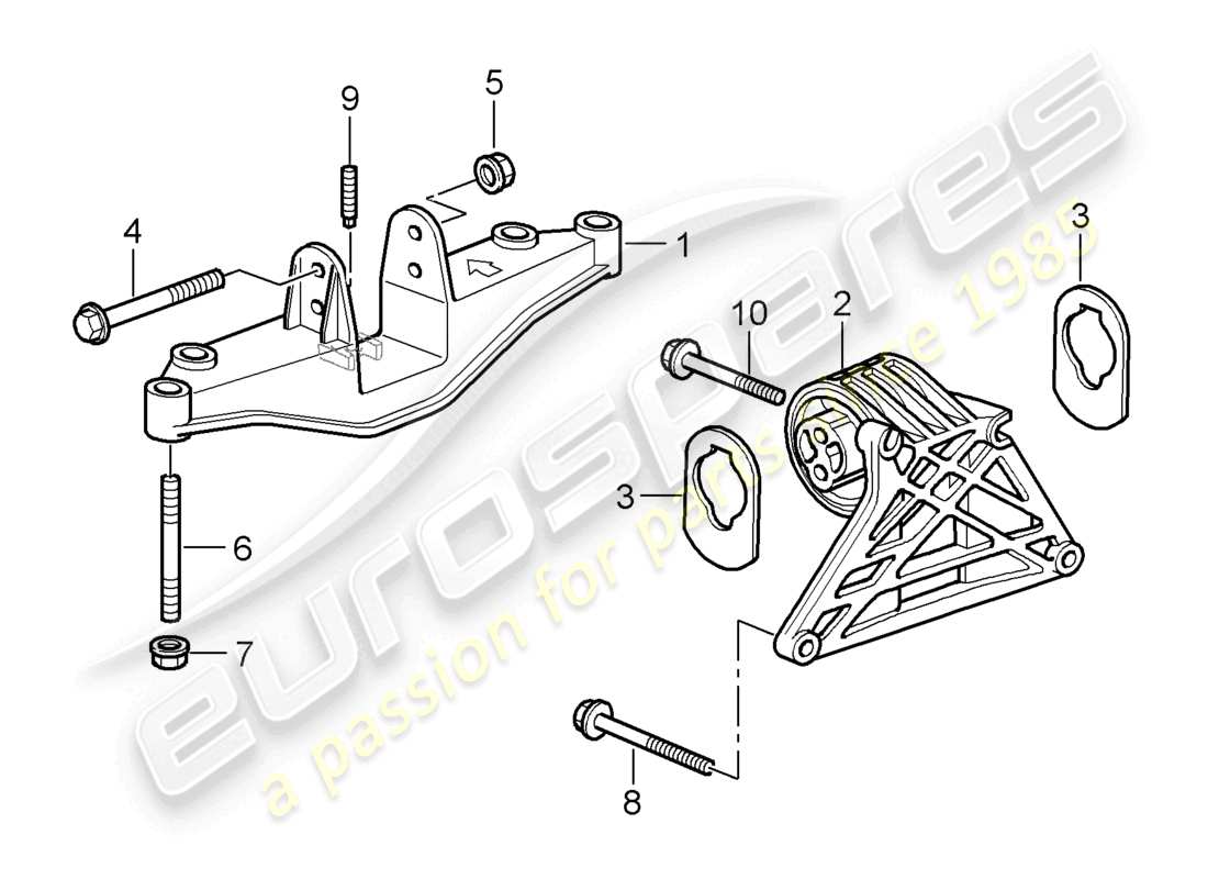 a part diagram from the porsche 2006 (987 cayman) parts catalogue