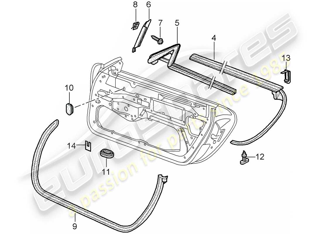 a part diagram from the porsche 2003 (996 gt3) parts catalogue