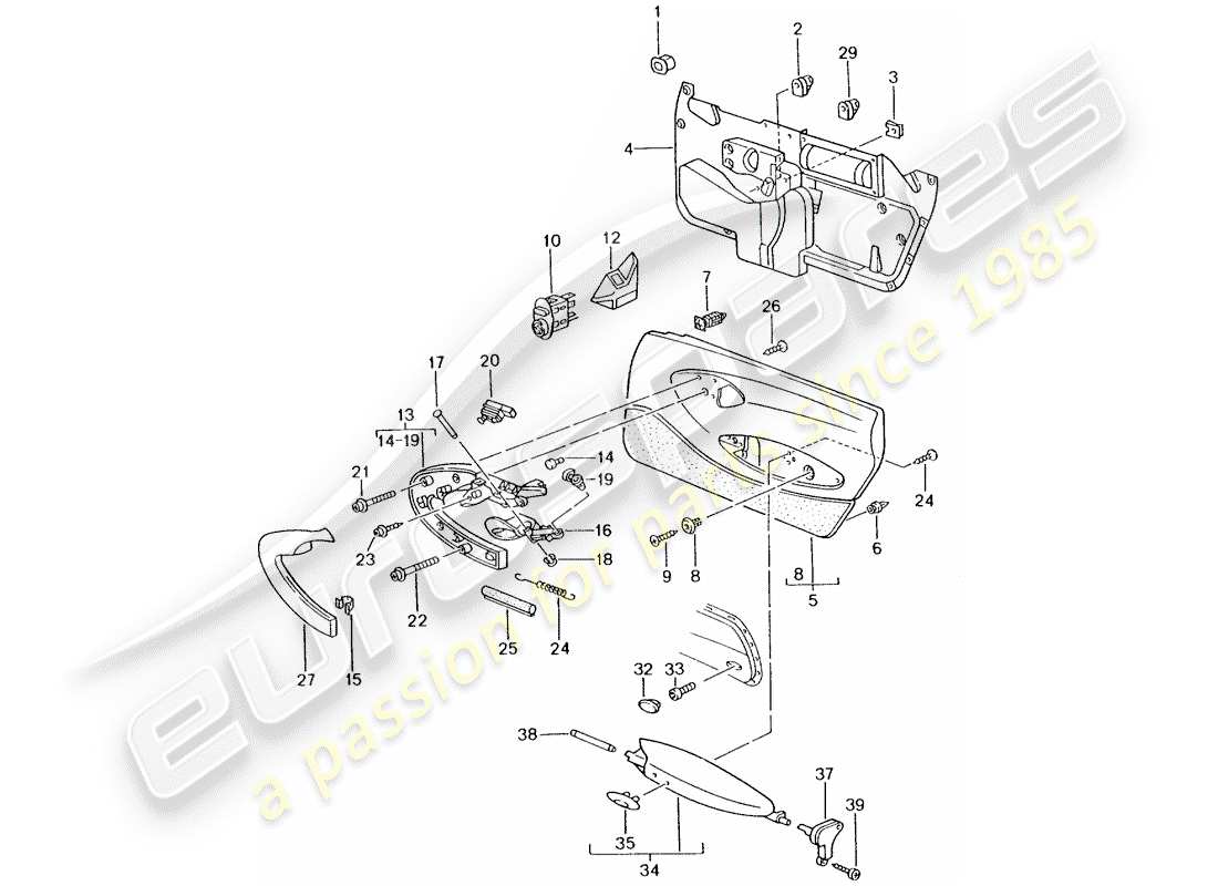 a part diagram from the porsche 2004 (996) parts catalogue