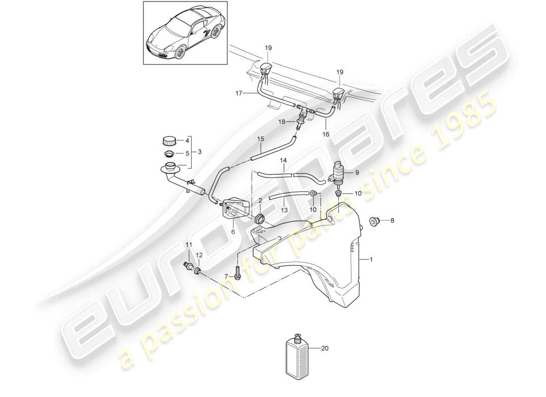 a part diagram from the porsche 2012 (987 cayman) parts catalogue