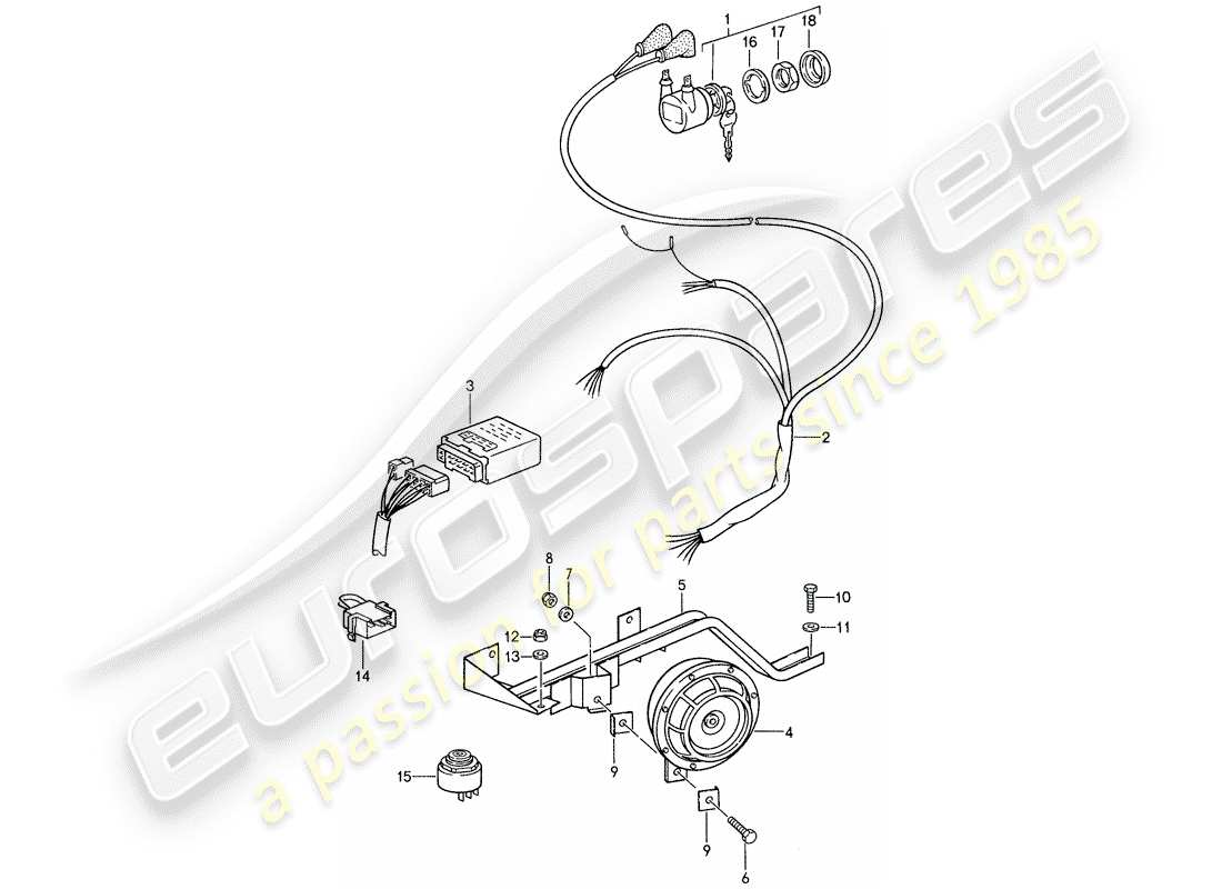VIEW PARTS DIAGRAMS FROM THE PORSCHE 959 PARTS CATALOGUE a part diagram from the porsche 959 parts catalogue