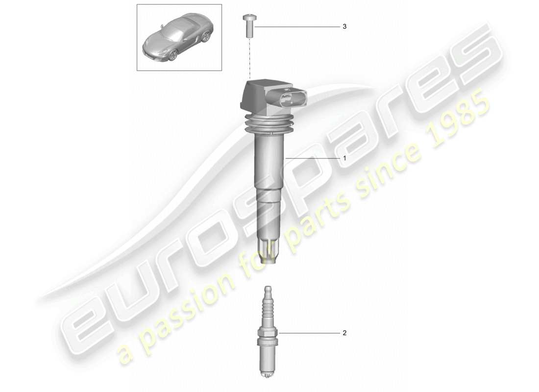 a part diagram from the porsche 2015 (981 boxster) parts catalogue