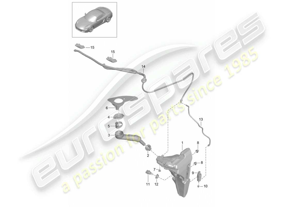 a part diagram from the porsche boxster parts catalogue