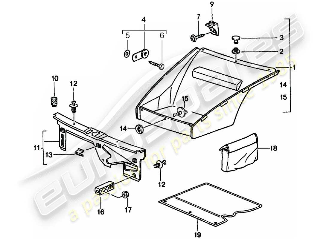 a part diagram from the porsche 1995 (993) parts catalogue