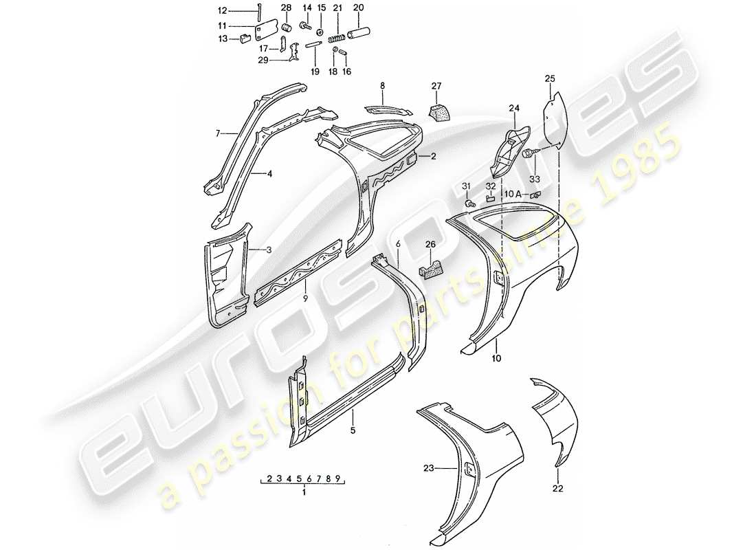 a part diagram from the porsche 1988 (928) parts catalogue